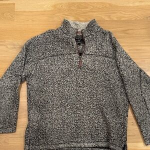 True Grit Men's Charcoal Zip-Up Sweater